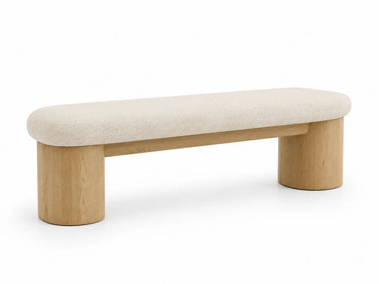 Panca in tessuto e rovere 140x45x40 cm